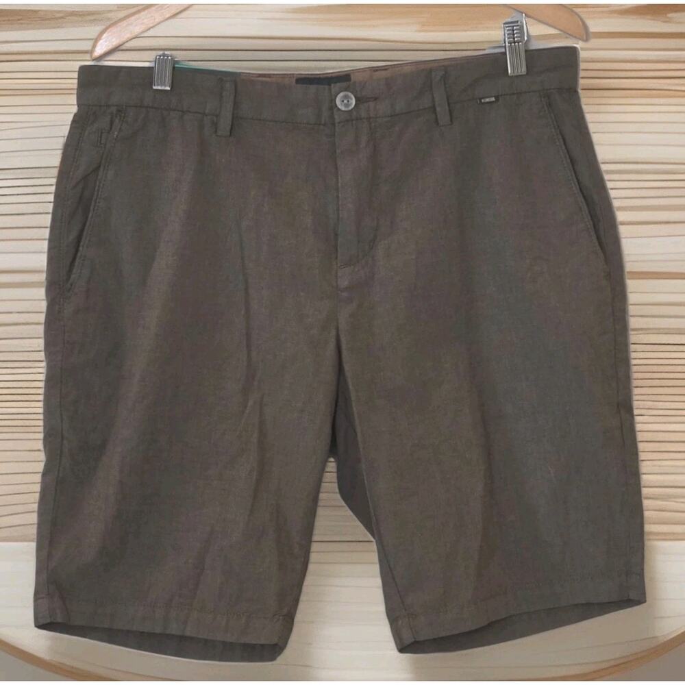 Linksoul Boardwalker Shorts Men's 35 Khaki 4 Way Stretch Quick Dry 9" Inseam
